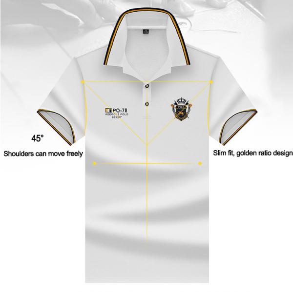Imprimir camisas de polo personalizadas de uniforme de golfe em tecido Jersey para uniforme de negócios de golfe