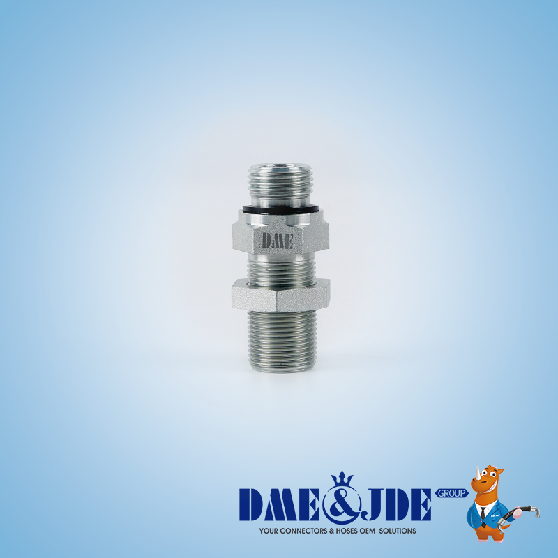 Durability Straight Hydraulic Hose Adaptors BSPT Male 60° DABTM128M
