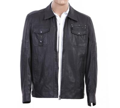 Chaquetas de cuero ligeras para hombre de los bolsillos bilaterales con la chaqueta del caballero de la cremallera