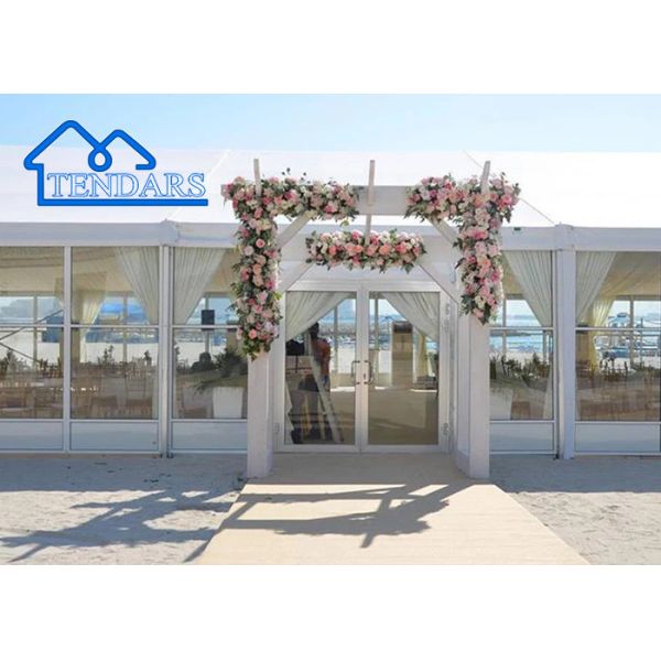 Aluminum Frame Banquet Clear Wedding Tent With Lights 2000 Seater Multi Purpose Outdoor Wedding Tent