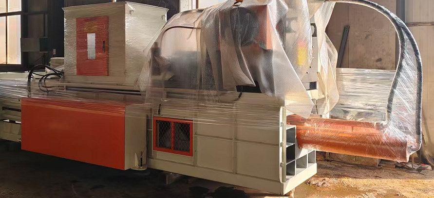 1500 Kg Weight Vertical Waste Paper Baler Machine PLC System Water Cooling