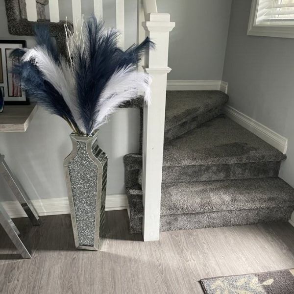 Home Decoration Mirrored Furniture Tall Floor Vase Clear Glass Crystal For Wedding