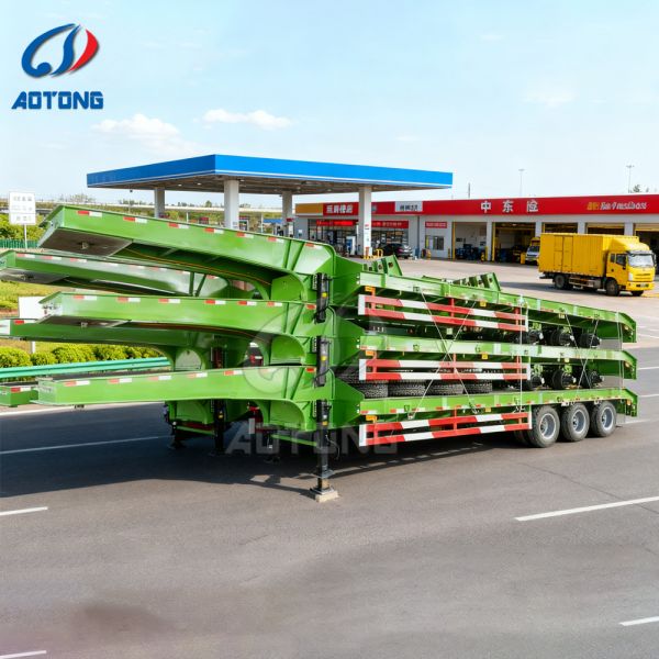 Heavy-duty Customizable 3-Axis 60-120 Tons Foldable Construction Machinery Transportation Low-bed Trailer Trailer Truck