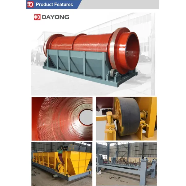 Solid Waste Garbage Trommel Drum Screen For Powder Liquid Particle