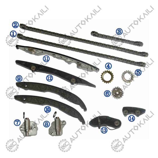 Timing Chain Kit For FORD 2.7L V6 164P 16-18 CONTINENTAL 2.7L V6 164P 16-18 F-150 2.7L V6 164P 16-18 FUSION 2.7L V6 164P 16-18 EDGE 2.7L V6 164P 16-18 NAUTILUS 2.7L V6 164P 16-18