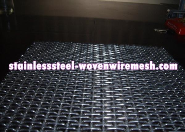Copper / Stainless Steel Crimped Wire Mesh Rectangle Aperture For Decoration