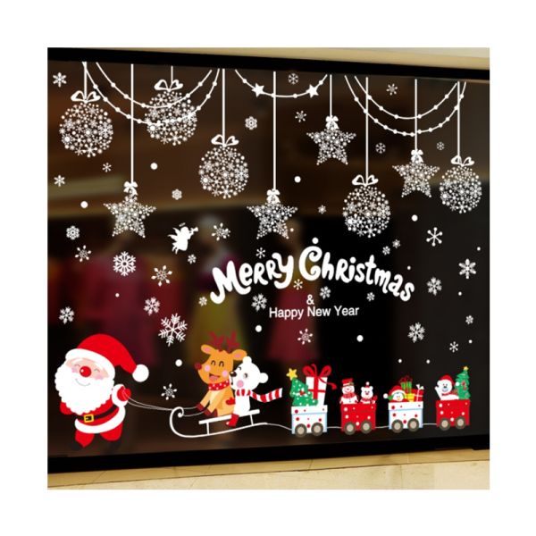 Christmas New Year Seal Sticker Label Glass Window Door Uv Transfer Sticker Waterproof