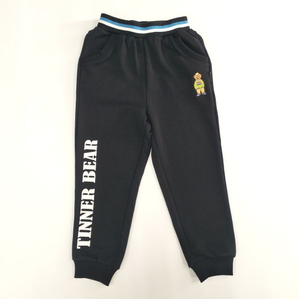 Breathable Warm Cotton Full Length Jogging Pants For Children Anti-Pilling