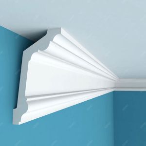 GC-83020 123mm Factory Wholesale Coastal Corrosion Resistance Smooth Pu Casted Polyurethane Crown Moldings For Ceiling