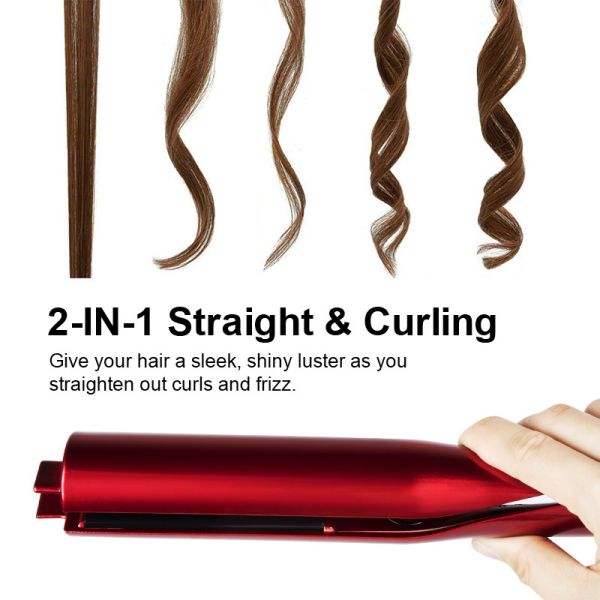 Топление 2 PTC в 1 керамическом завивая и выправляя профессионале утюга