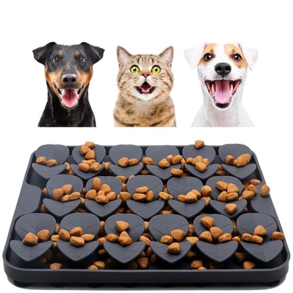 Food Grade Silicone Slow Feeder Mat Solid Pattern for Dogs and Cats Sniffing Lick Pad