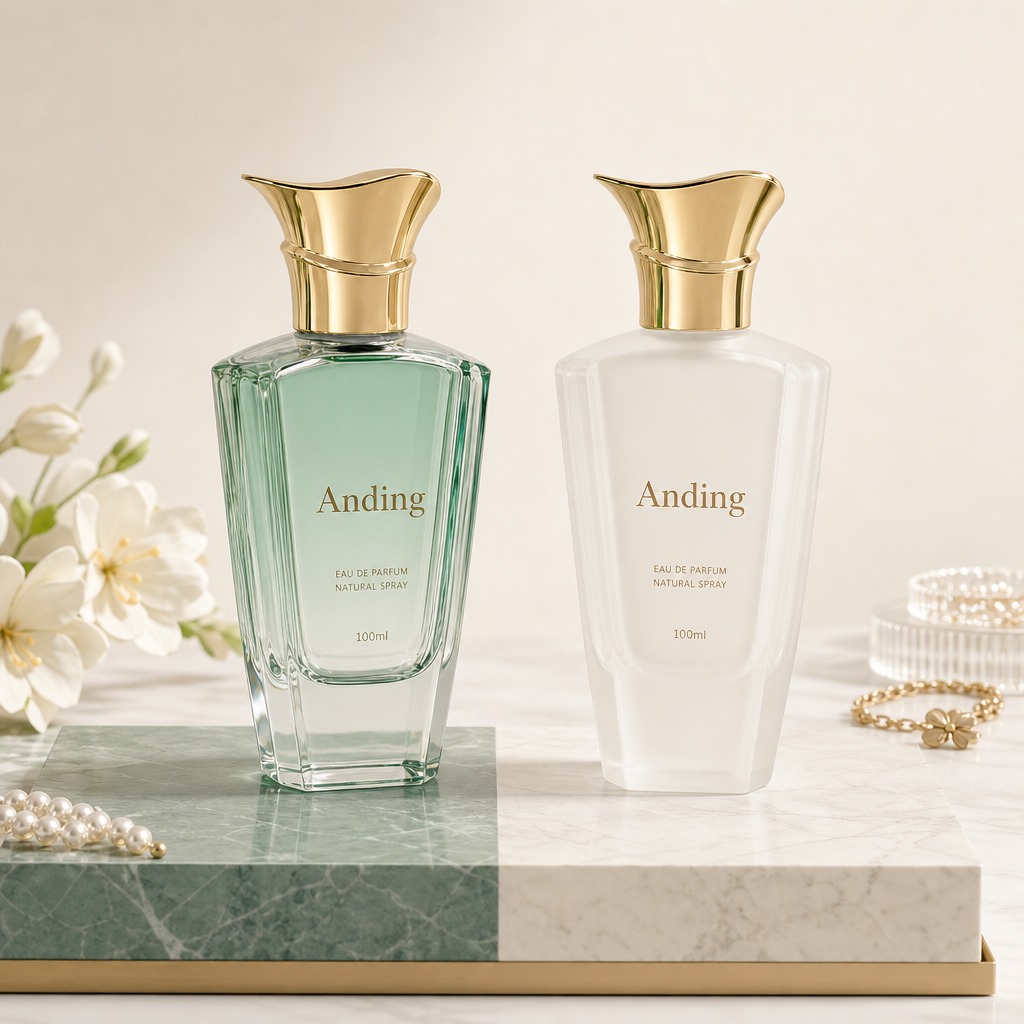 100ml Tapered Glass Perfume Bottles Alloy Cap Empty Spray For Perfume