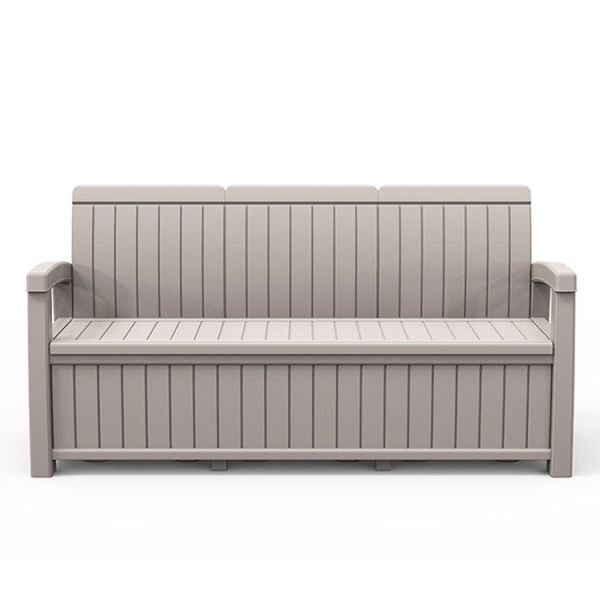 Hotel Outdoor Home Weather-Proof Armchair Plastic 3 Seater Sofa Bench with Storage Box