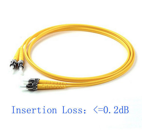 3.0mm 5Mtrs LSZH Duplex Patch Cord , Low Insertion Loss 10g Single Mode Fiber Patch Cord