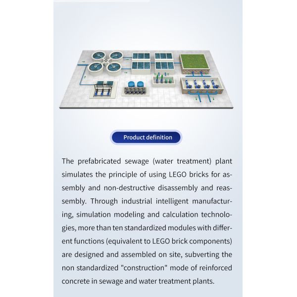 Assembled Modular Wastewater Treatment Equipment Flexible Combination Expandable Treatment Capacity for Phased Construction Domestic Sewage Treatment Projects