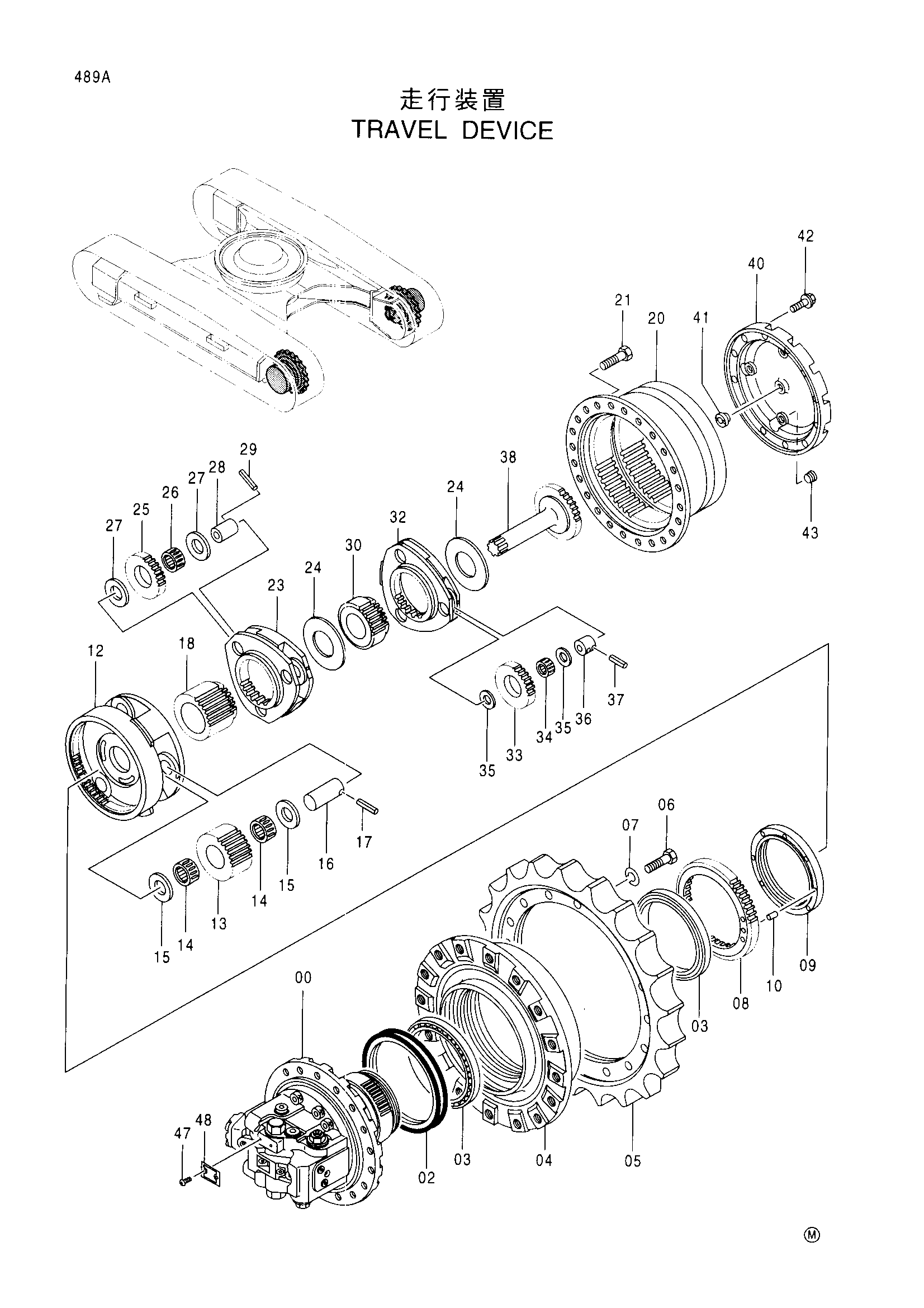 EX200-5 TRAVEL Final Drive Travel Gearbox With Motor 9134825 9148909 9150472 9155253 9142964 9144136 EX200-5