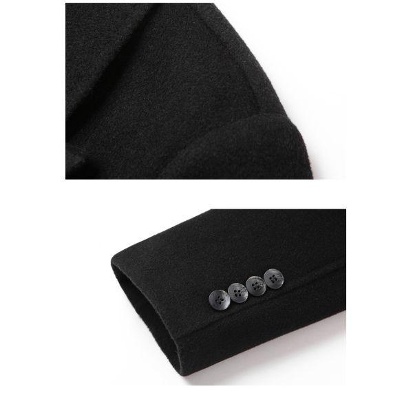 Мужское обычное зимнее пальто для толстой Европы и Америки длинная шерстяная траншея стройное пальто