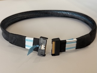 Braided SATA 7Pin Data Cable Connector – Right Angle to Right Angle Shielded Wire for HDD / SSD / Gaming PC / Server