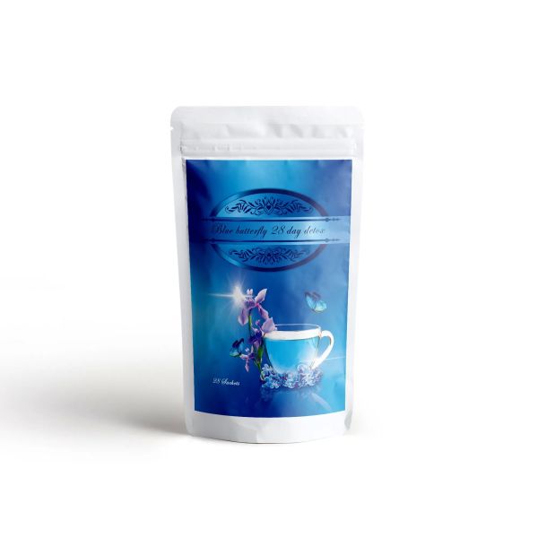 Blue Butterfly 28 Day Detox Tea With Natural Herbal Blend For Slimming And Fat Burning