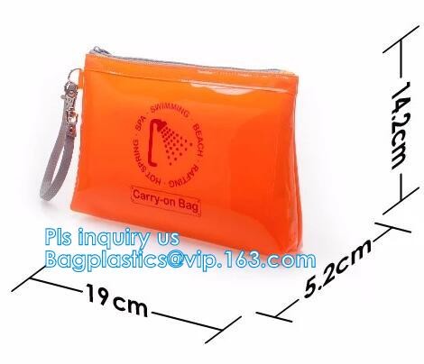 PVC zipper bag transparent plastic self-sealing bag socks plastic bag stationery bags custom, vinly slider zipper packag