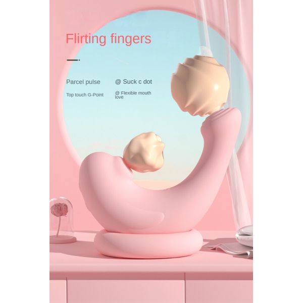 Juguetes para adultos impermeables portátiles vibrador eléctrico para mujer con succión en el punto G