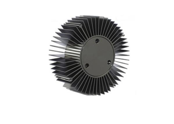 70 W Auminum expulso redondo conduziram o dissipador de calor com anodização preta