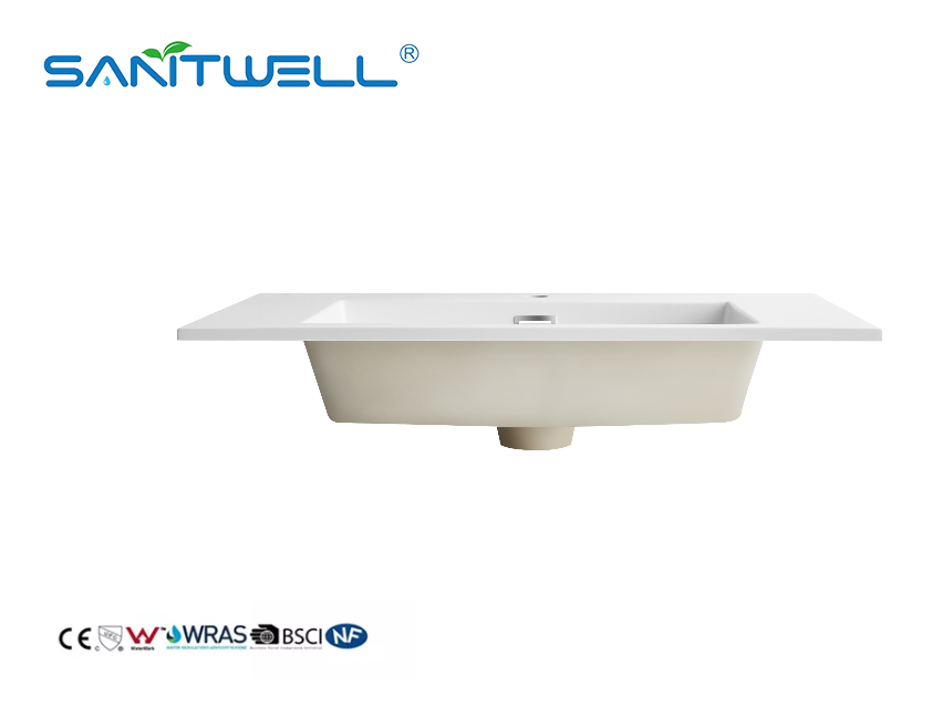 Таза камня Bathroom изделий SWJ750Hotel дизайн санитарного искусственного современный вводит таз в моду шкафа формы прямоугольника