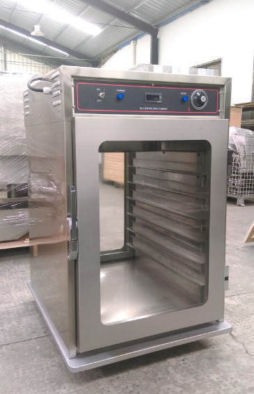 7 Trays Electric Glass Door Two Side Open Commercial Food Warmer Holding Cabinet