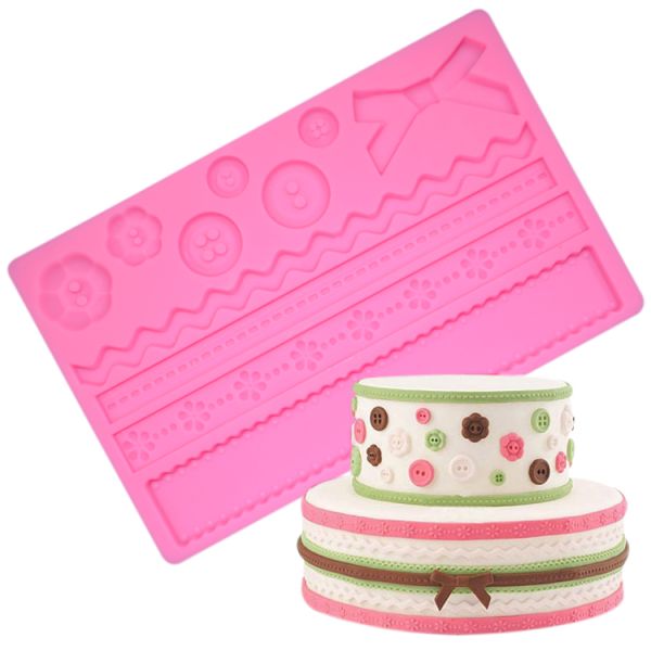 Cupcake Silicone Baking Utensils Diy Fondant Lace Moulds For Cake Decorating