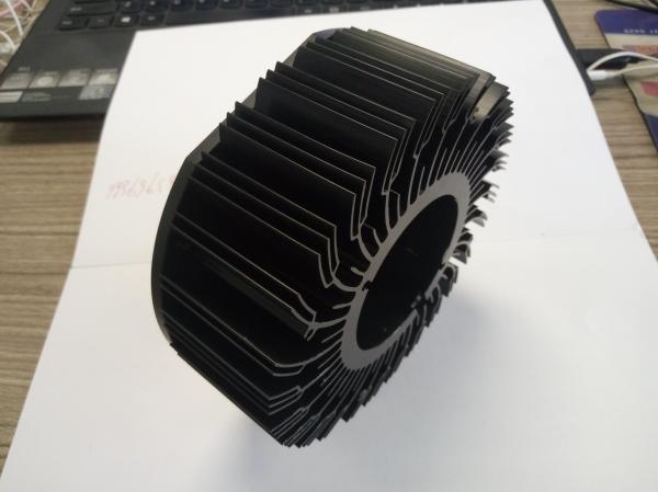 Sun Flower Aluminium Extrusion LED Heatsink Black Hard Anodize