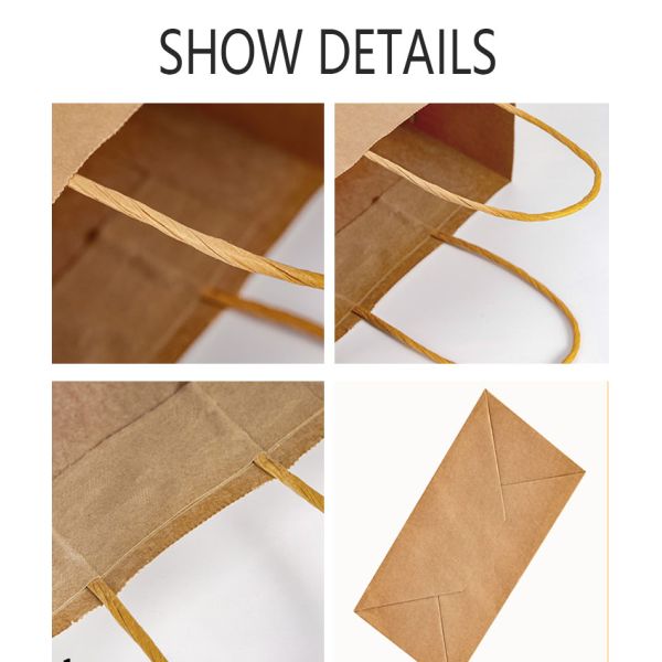 Flexiloop ручка настраиваемый логотип принято Kraft бумажные пакеты для бутика подарков