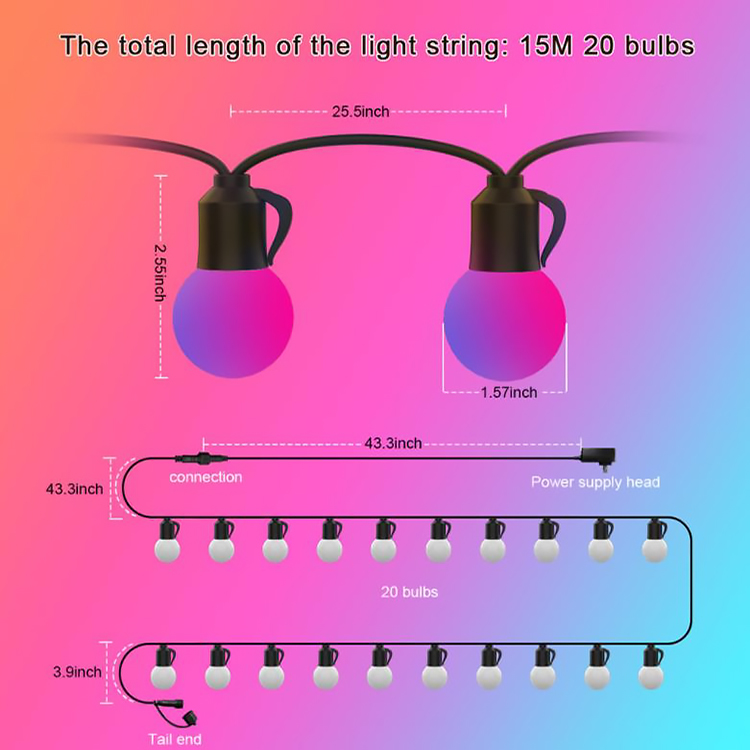 Multicolor симфонизм праздника RGB освещает раковину IP65 ПК для на открытом воздухе партии