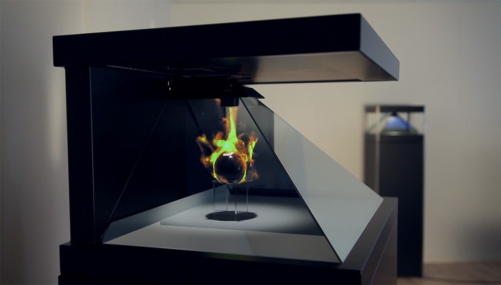 дистанционное управление витрины дисплея Hologram пирамиды проекции 3D для рекламы