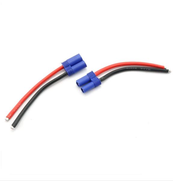 Cabo fêmea masculino do fio 14AWG 10cm do conector de bateria da tomada EC3 para o zangão de RC