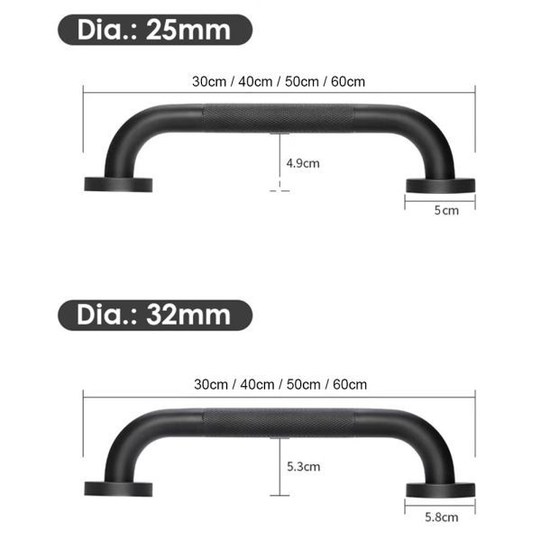 Anti Slip SUS304 Stainless Steel Grab Bar For Elderly Injury Senior Assist OEM