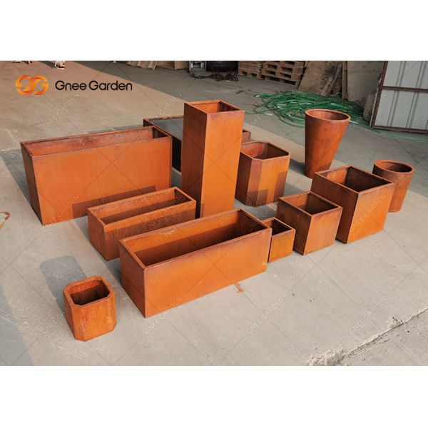 New Tactical Outdoor Corten Steel Planter Window Box Corten Flower Pots