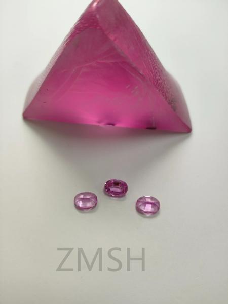 Coral / Rosa Rosa safira crua / Roughgem Crystal Lab feito para acessórios de jóias