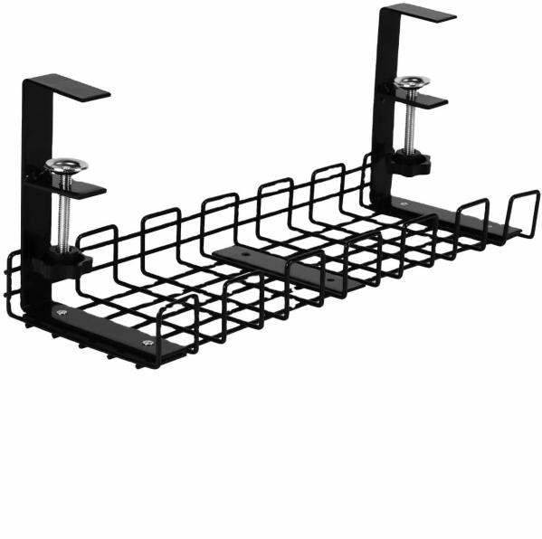 Metal Desk Cord Holder Perfect Solution for Cable Management Under Desk in Living Room