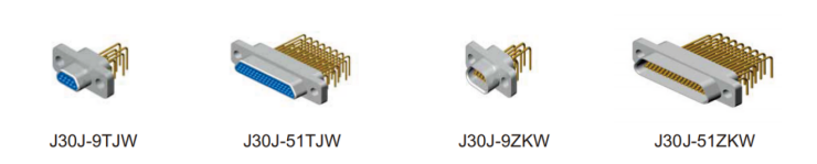 Female 21 Pin Micro D Connector 3A Right Angle PCB Connector Insertion Type J30J-21ZKWP7