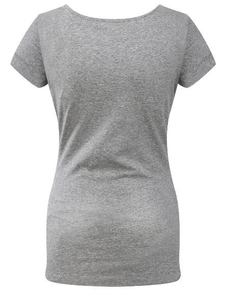 Scoop Neck Short Sleeve Maternity T Shirt / White Maternity Wear Tops Soft
