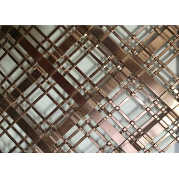 Stainless Steel Architectural Wire Mesh Three Flat Metal Wire Mesh Screen For Doors