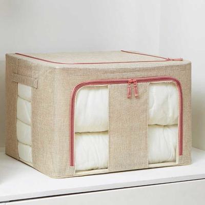 Stockage ultra-léger inodore de tissu avec le couvercle, grandes boîtes de rangement antipoussière de tissu