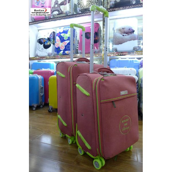 cheap fabric soft sided 20''+24'' two piece trolley luggage set,suitcases from Baigou