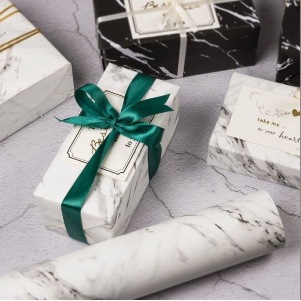 Black marble-patterned flower wrapping paper packaging material, flower shop supplies flower wrapping paper gift wrapping paper fruit wrapping paper