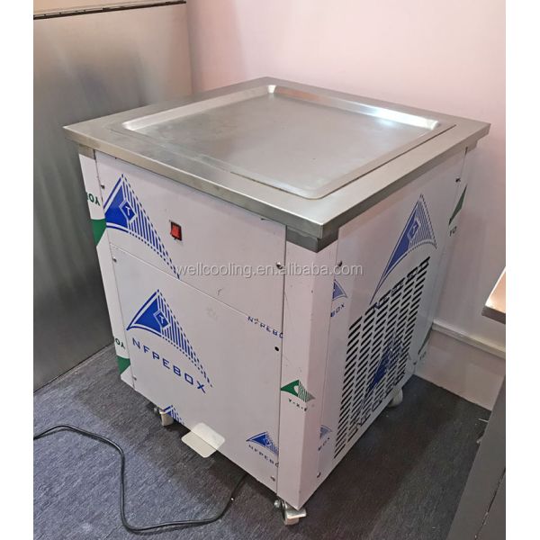 Customized Fast Freezing Ice Cream Machine Single Square Pan Fried Molding Ice Cream Roll Machine