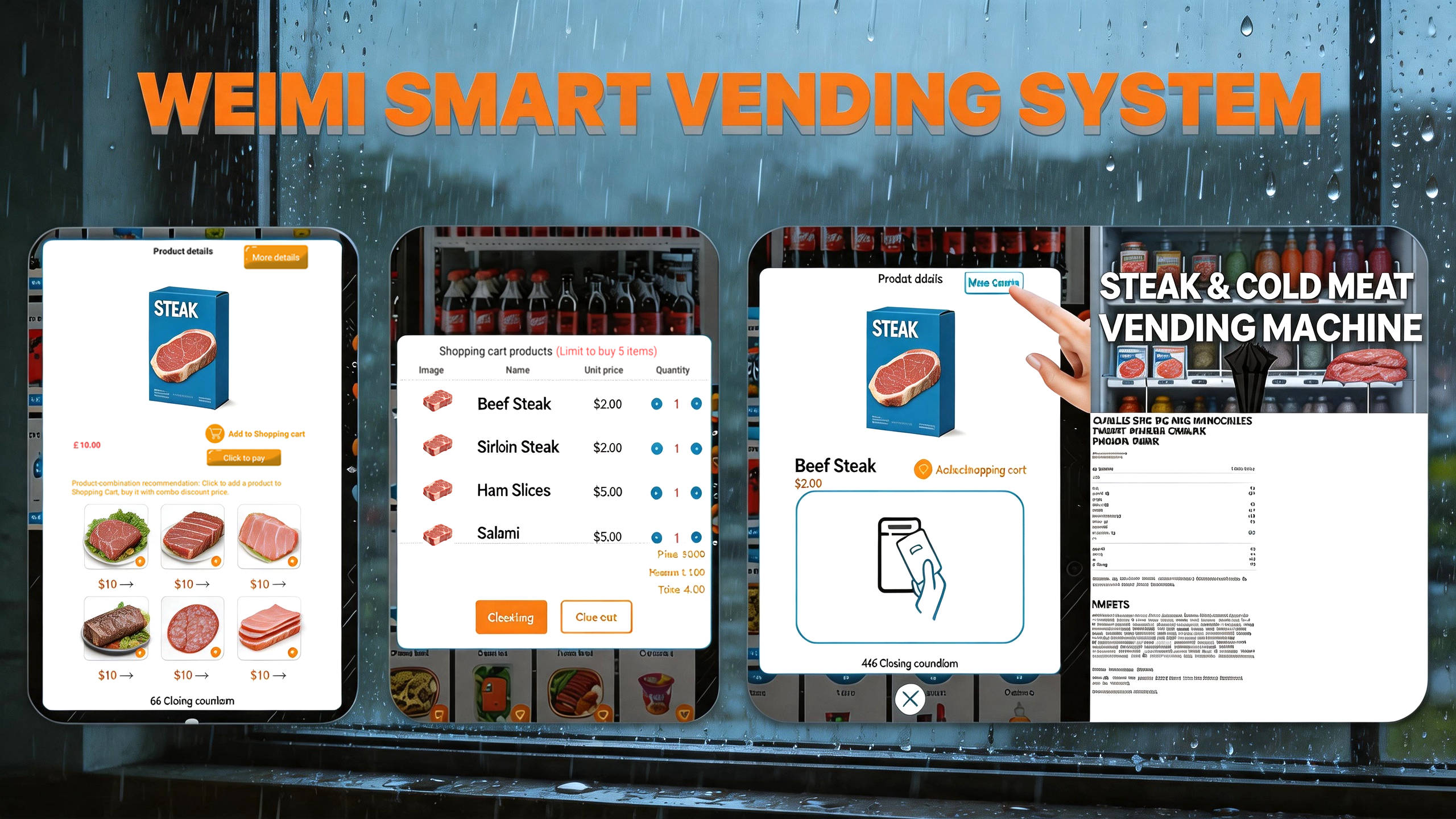 WEIMI Smart Frozen Food Vending Machine | 24/7 Locker Pickup & -20°C to 20°C