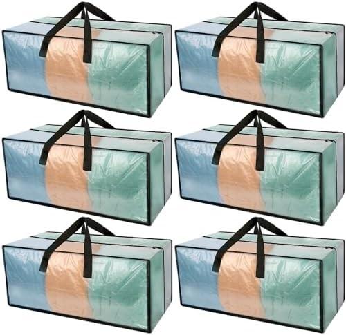 Moving Bags, Storage Totes, Extra Large Storage Bags for Moving Supplies, College Dorm Essentials, Bedroom Closet,