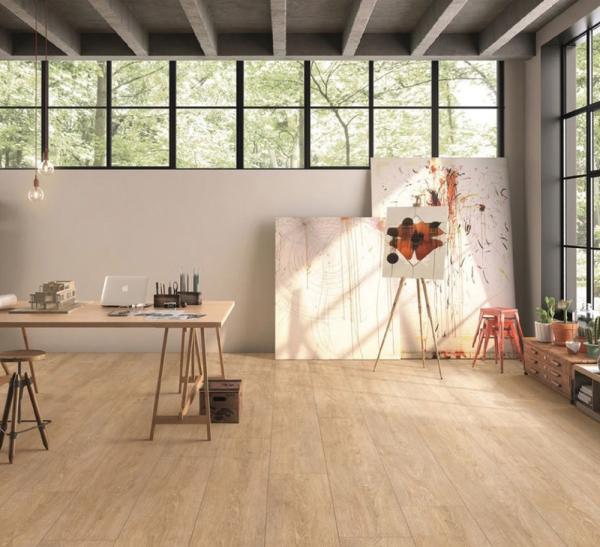 AAA Grade Wooden Porcelain Tile 250x1500mm Gray Yellow Indoor Floor Strip