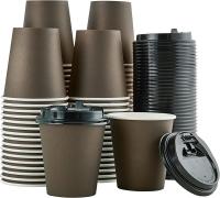 Double odeur biodégradable jetable de tasse de café de papier peint non avec des couvercles