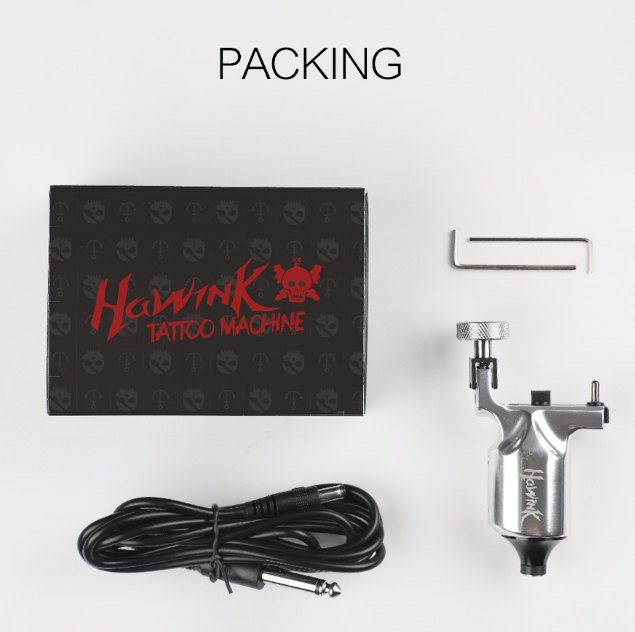 0 - 4.5mm Needle Portrusion RotaryTattoo Machine Gun 3.5 Stroke DC 5.5 Connections